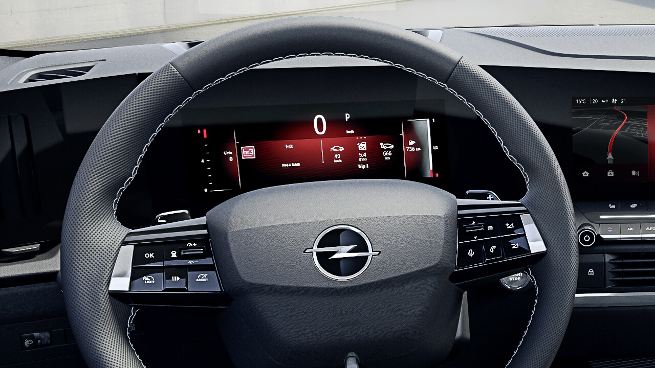 Opel Astra - Bezpečnost a asistenční systémy - Vylepšený head-up displej Opel Astra